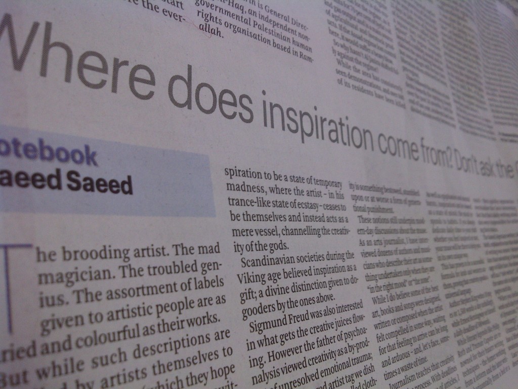 Where does INSPIRATION COME FROM?