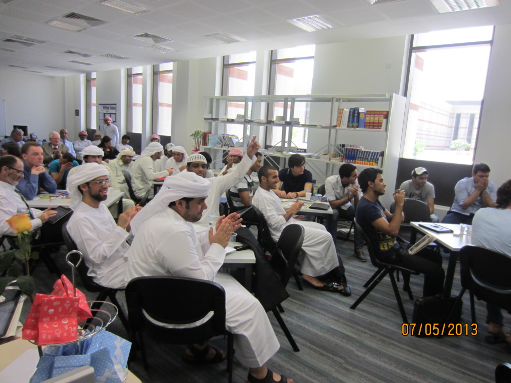Cheering on of Poets by Poets at UAEU